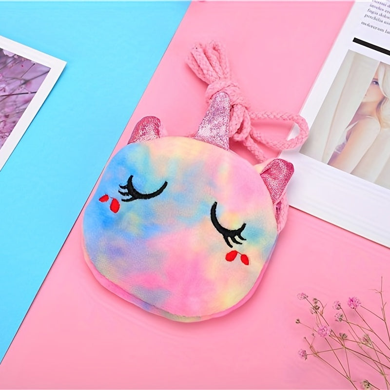 Cartoon Unicorn Coin Purse Wallet Crossbody Bag for Kids