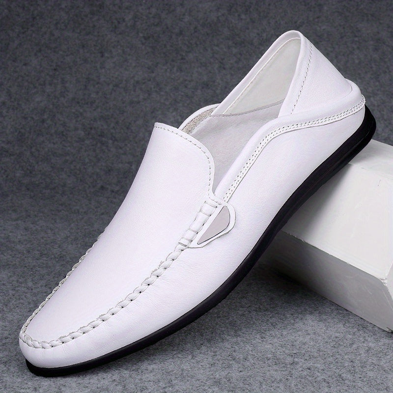 Men's No Tie Slip-On Leather Loafer Shoes