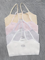 Girl's Cartoon Cat Print Underwear 95 Cotton Bralette 7-14Y
