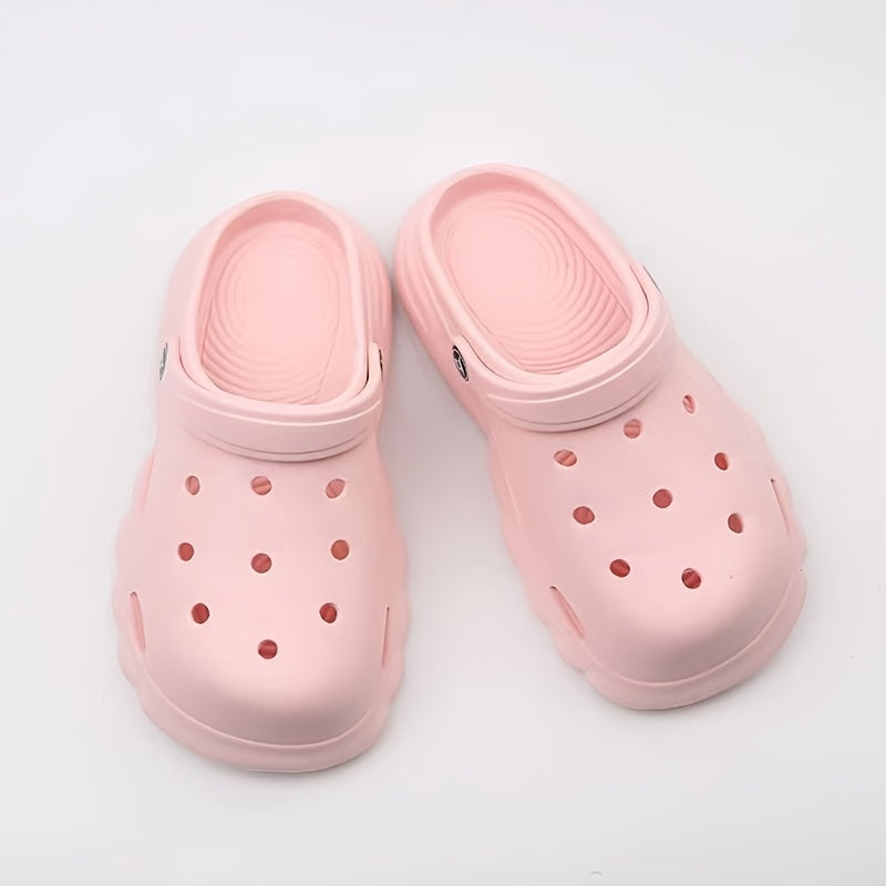 Women's Platform Clogs Solid Closed Toe Non Slip Slide Shoes