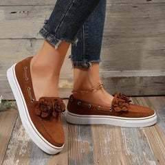 Women's Flower Loafers Comfortable Slip On Shoes