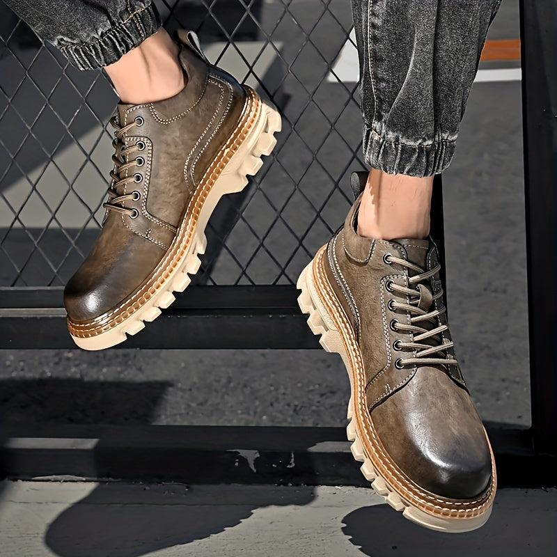 Men's Lace up Ankle Boots Casual Walking Shoes