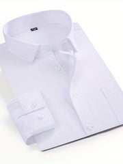 Men's Long-sleeved Solid Business Shirt Spring Autumn