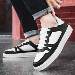 Men's Skate Shoes Lace-Up Sneakers with Good Traction