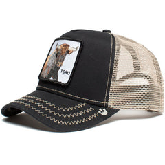Animal Embroidery Mesh Baseball Hat