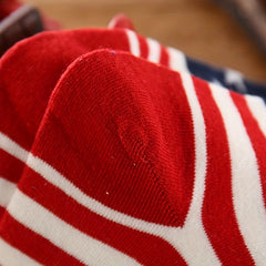 American Flag Striped Socks Men's Cotton Crew Socks