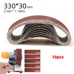 10pcs 330 30mm Width Sanding Belts P80 1000 Grit