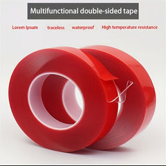 Red Film Transparent Double sided Adhesive Thickened Non marking Tape