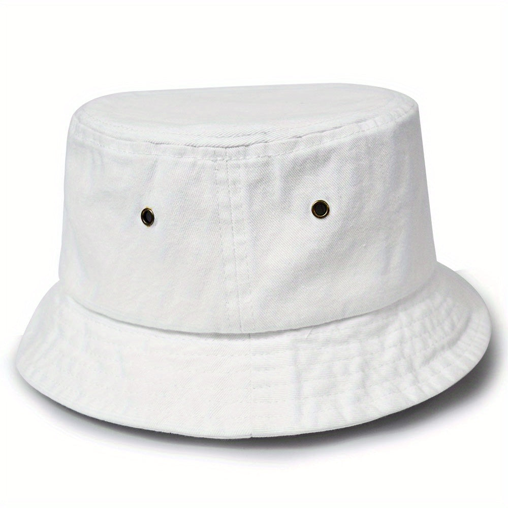 Solid Comfortable Breathable Bucket Hat Fishing Sun Protection Basin Hat