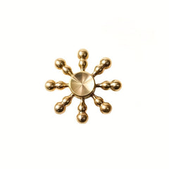 Brass Fingertip Gyroscope Handle Piece 8 arm Bullet Solid Gourd Detachable