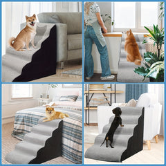 Pet Steps For Dogs And Cats 5 Tiers High Density Foam Dog Ramp