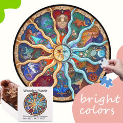 Zodiac Sign Wooden Puzzle Constellations 1000 Piece Set Ages 3 Gift Educational