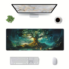 Green Magical Tree Gaming Mouse Pad XL