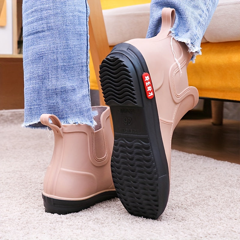 Women's Short Tube Rain Boots Waterproof Non-slip Multiple Colors