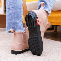 Women's Short Tube Rain Boots Waterproof Non-slip Multiple Colors