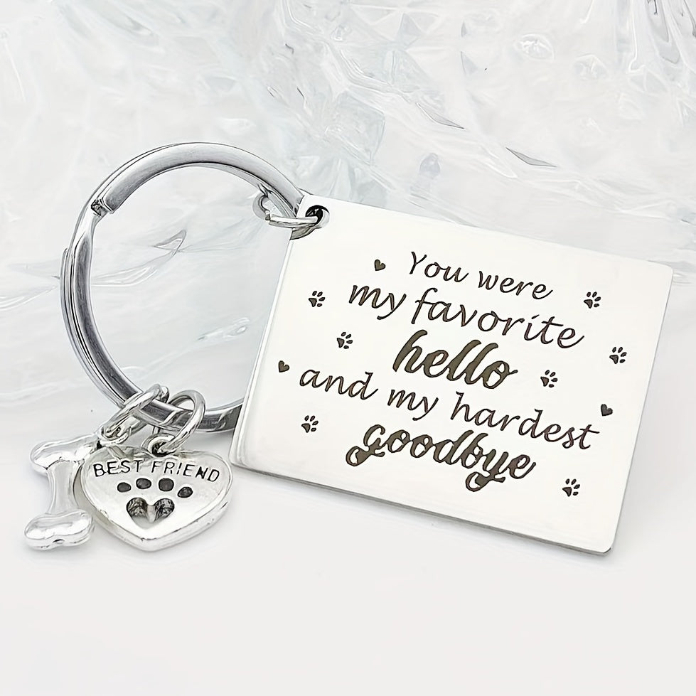 Pet Memorial Keychain Heartfelt Loss of Pet Gift