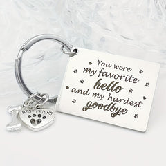 Pet Memorial Keychain Heartfelt Loss of Pet Gift