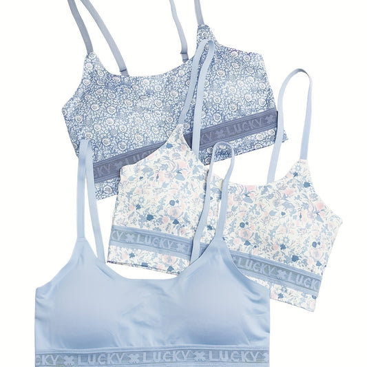 3pcs Seamless Wireless Cami Bra Set