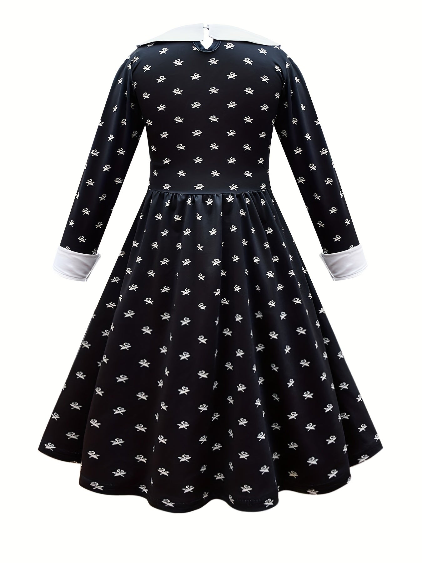 Girls Long Sleeve Button Casual Dress for Spring