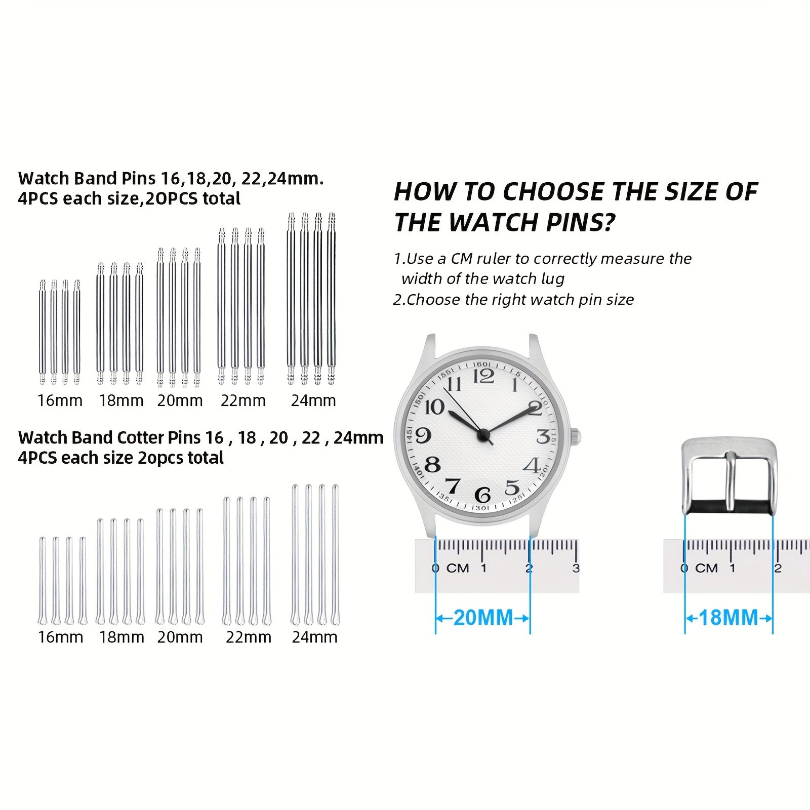 Watch Band Strap Link Pins Remover Repair Tool Spring Bar Tool Set