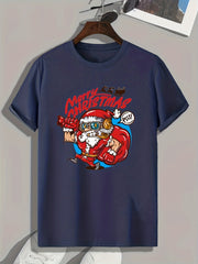Christmas Cartoon Men's Graphic T-Shirt Casual Tee