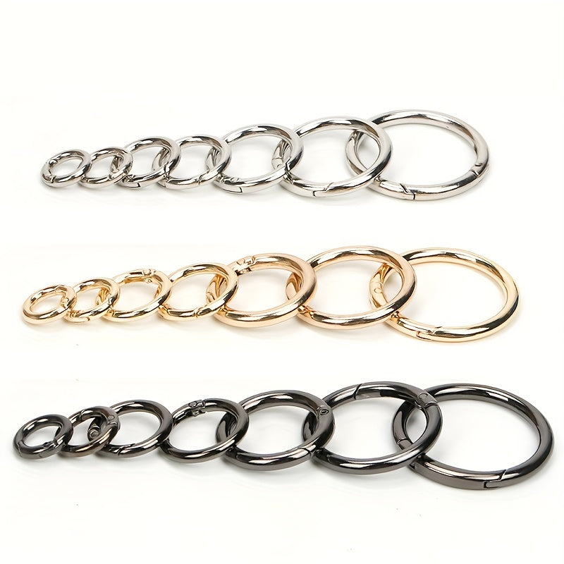 5pcs Zinc Alloy Spring Ring Keychain Open Ring DIY Keychain Buckle