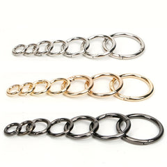 5pcs Zinc Alloy Spring Ring Keychain Open Ring DIY Keychain Buckle