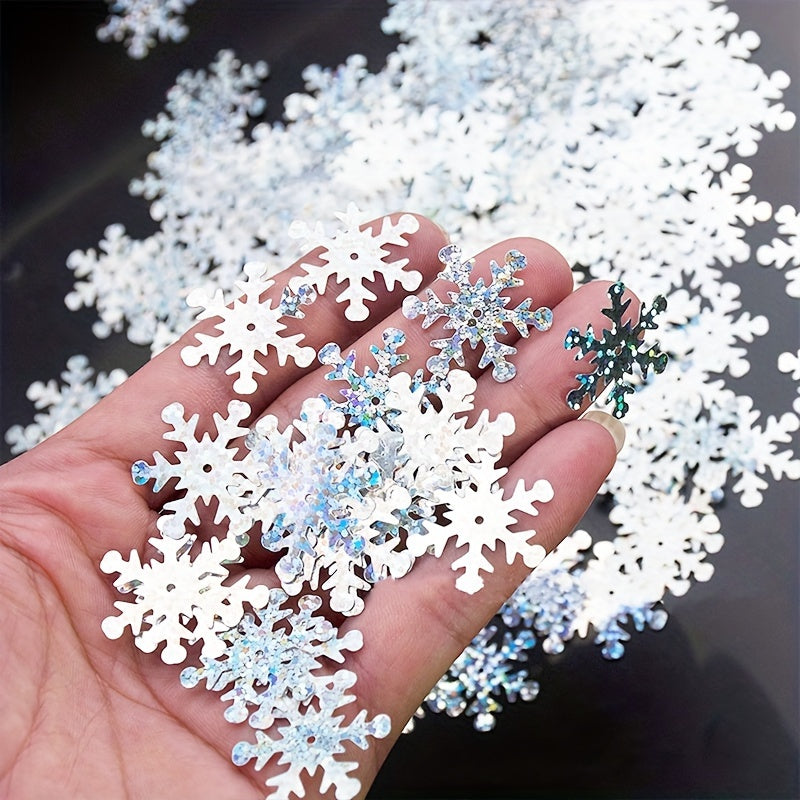 15g Laser Christmas Snowflake Sequins Home Decoration