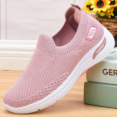 Women's Breathable Knit Slip On Sneakers Lightweight Outdoor Shoes