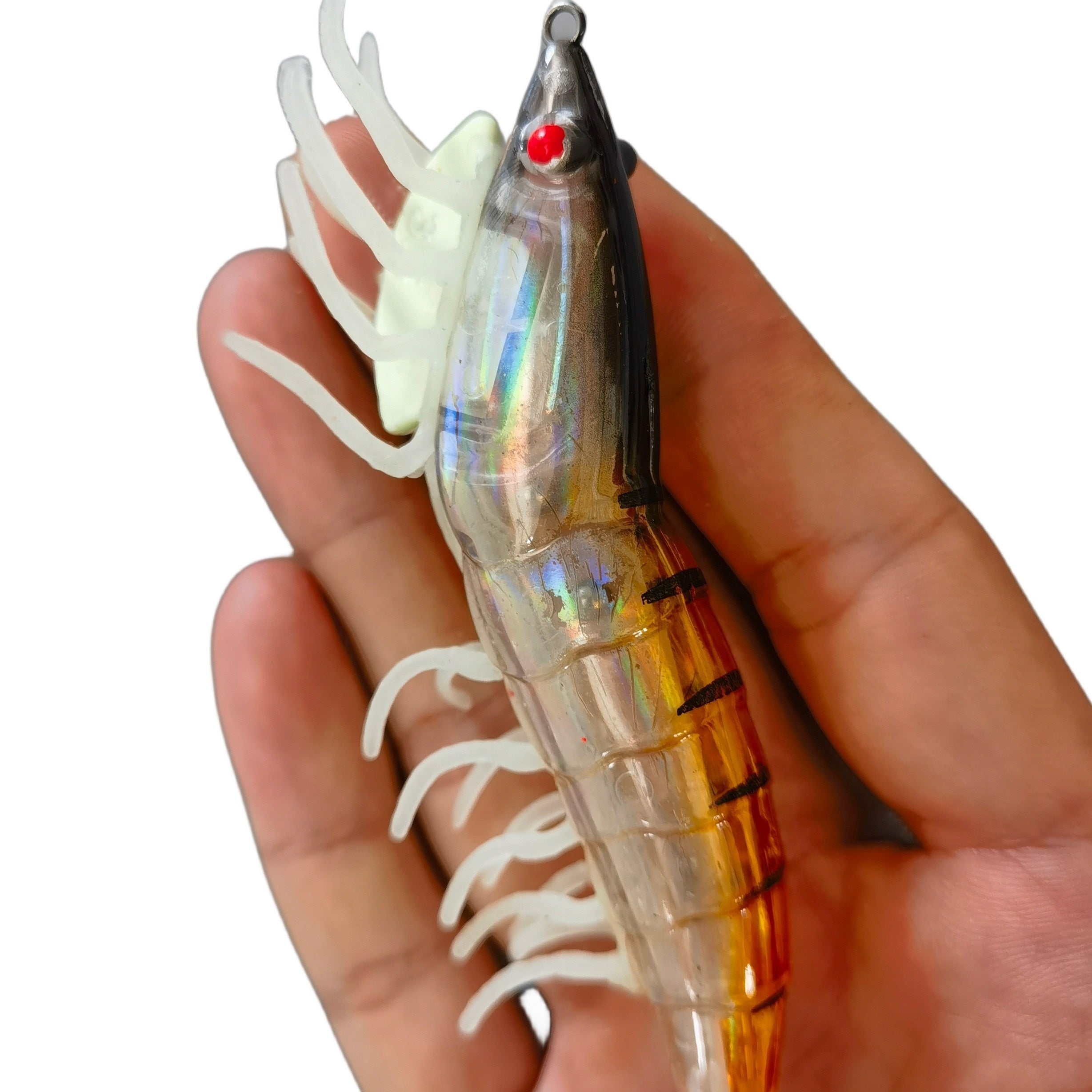 11 Light Soft Bait Shrimp Squid Hook Fluorescent Wooden Bait Sea Fishing