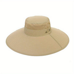 Large Brim Waterproof Bucket Hat for Outdoor Sun Protection