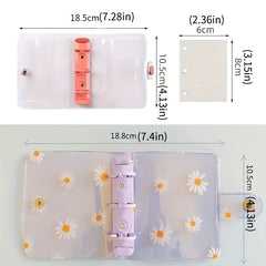 Mini 3 Hole Binder w/ Clear PVC Case for Girls Handbooks