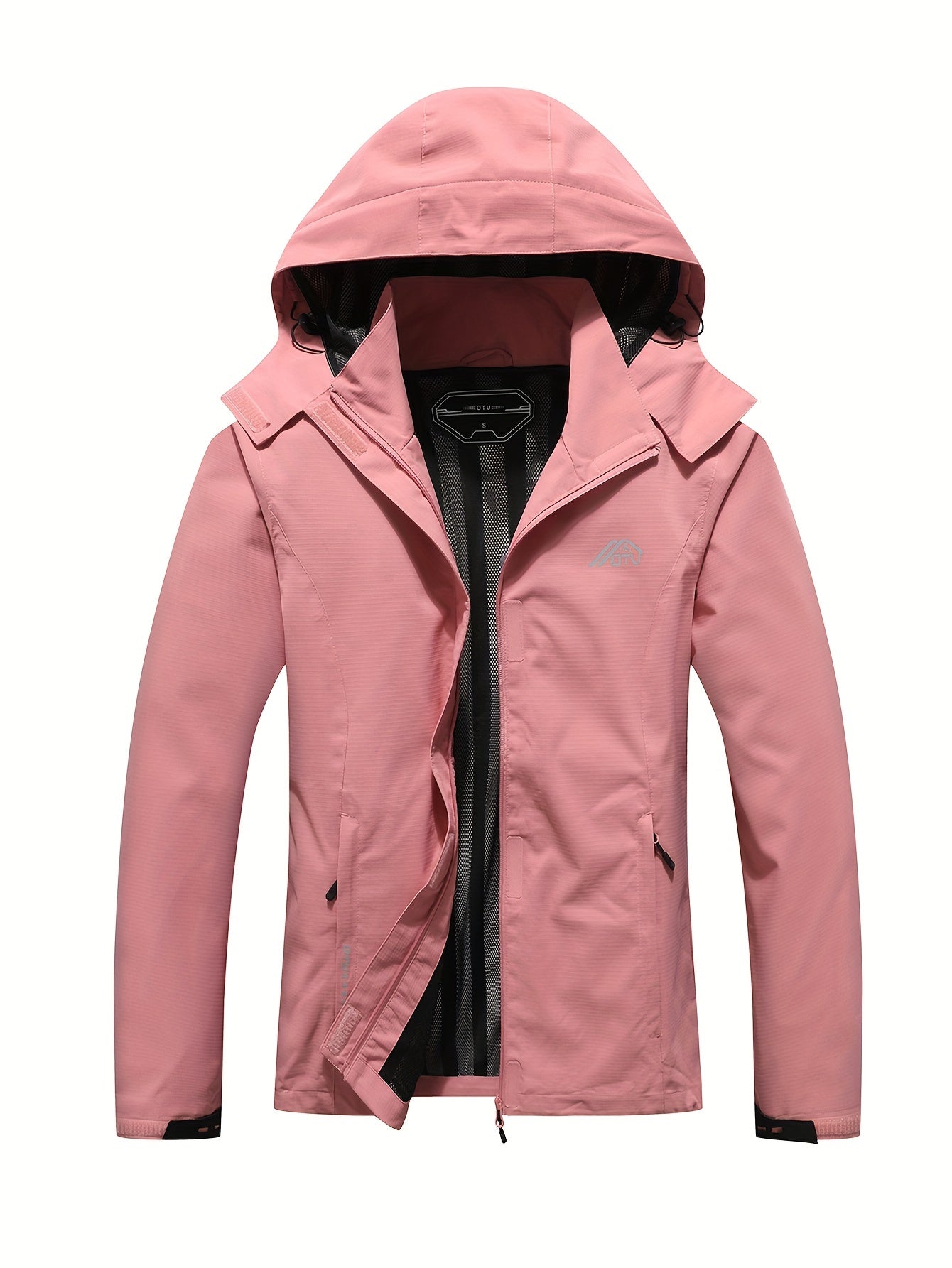 Women's Waterproof Windproof Hooded Jacket for Hiking