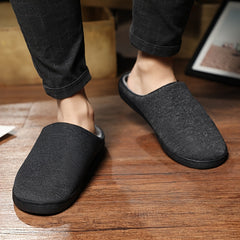 Men's Memory Foam Plush Lining Slippers Winter Comfort