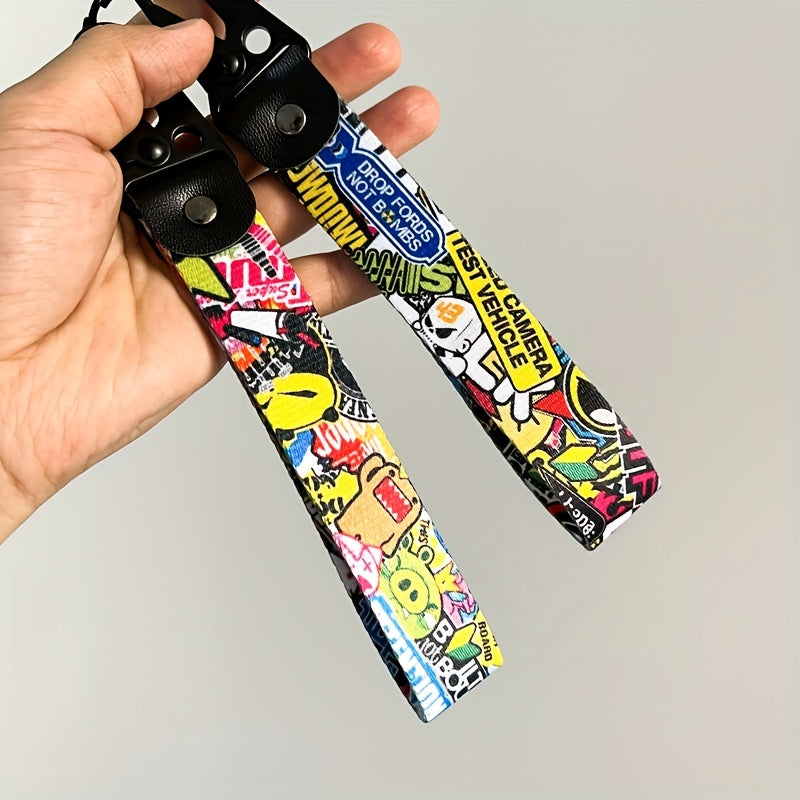 Anime Graffiti Keychain for Car Motorcycle Backpack Decoration