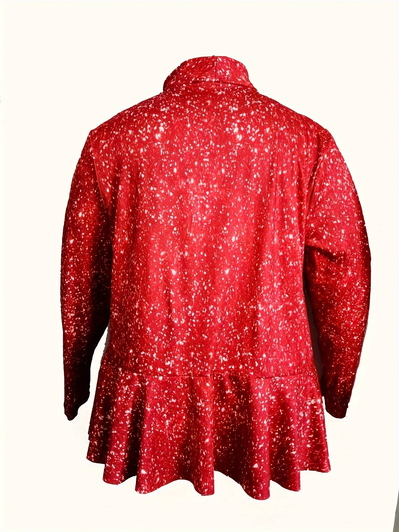 Women's Plus Digital Print Shawl Collar Cardigan