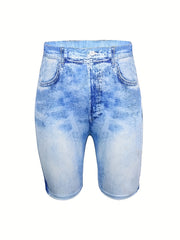 Butterfly Print High Rise Legging Shorts Women's Plus Casual Biker Shorts