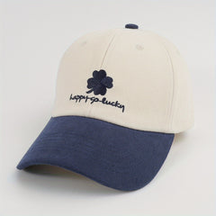 Lucky Clover Embroidery Baseball Cap Unisex Adjustable Sun Hat