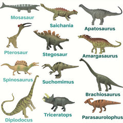 12pcs Colorful Dinosaur Toys Detailed PVC Collectible Figures