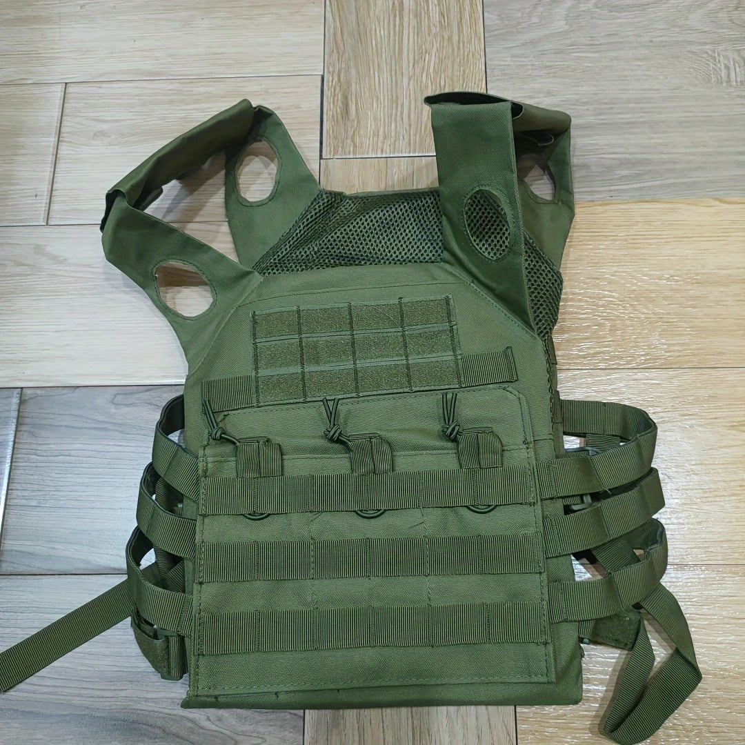 Adjustable Molle Vest for Outdoor Activities with Removable Pockets