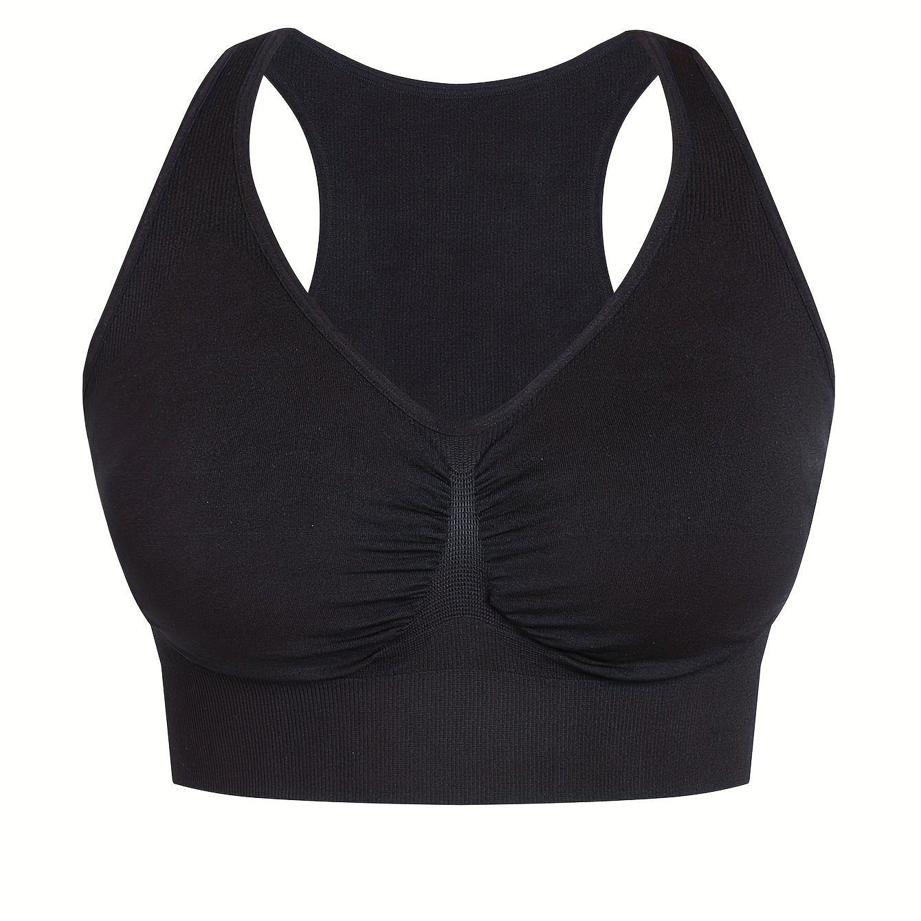 Sports Bra Ruched Seamless Workout Bra