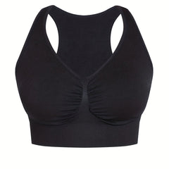 Sports Bra Ruched Seamless Workout Bra