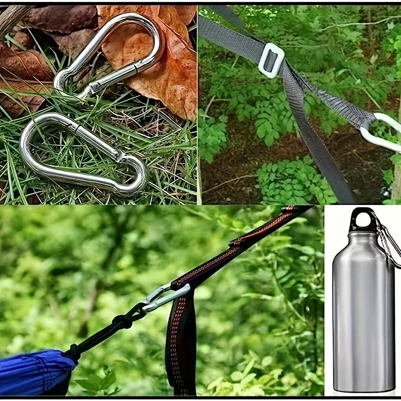 6pcs Aluminum Alloy Clip Buckle Key Chain for Outdoor Activities