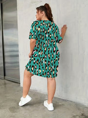 Leopard Print Casual Loungewear Dress