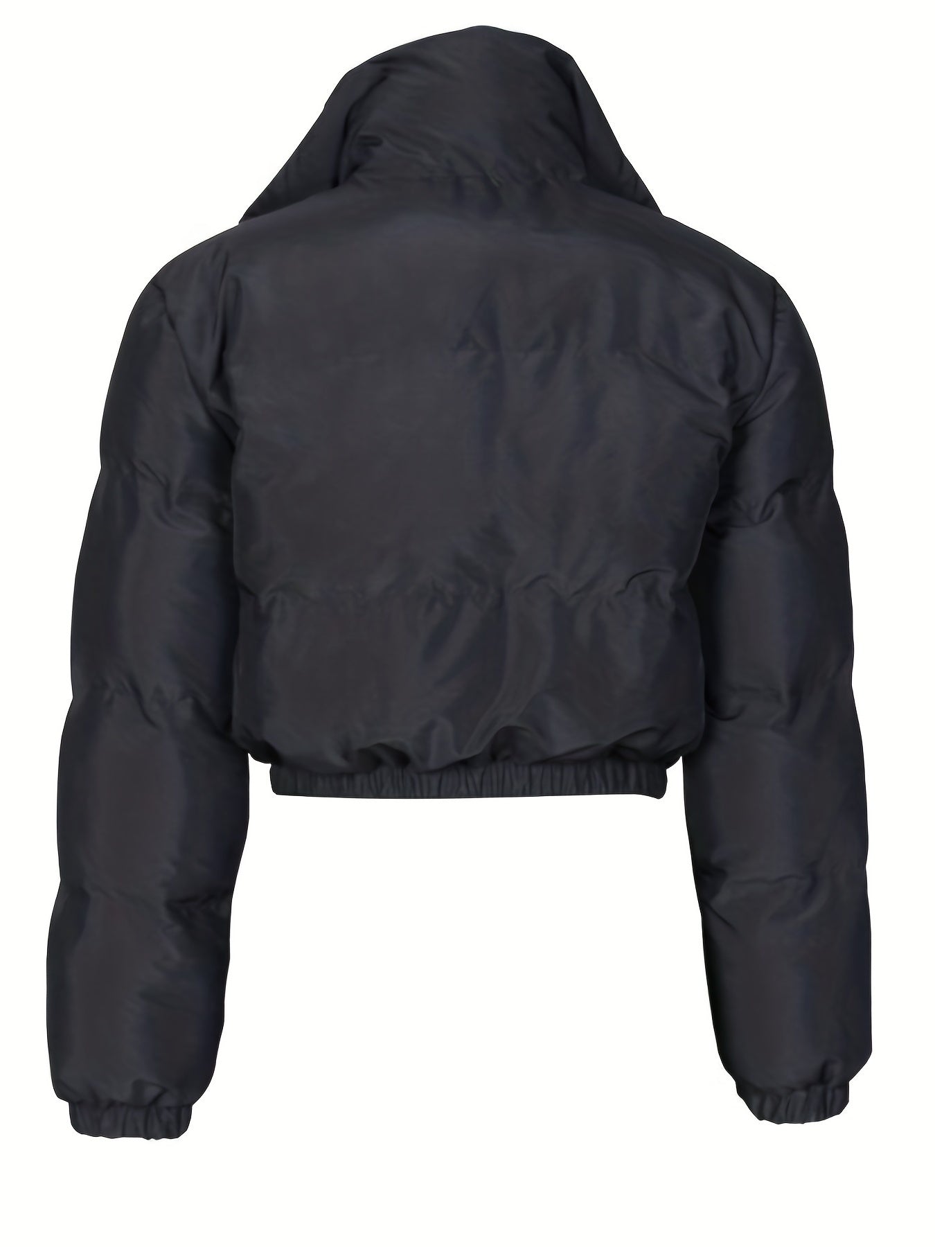 Zip Up Solid Parka Winter Warm Outerwear Women's Clothing