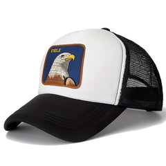 Eagle Embroidery Patch Baseball Cap Unisex Mesh Trucker Hat