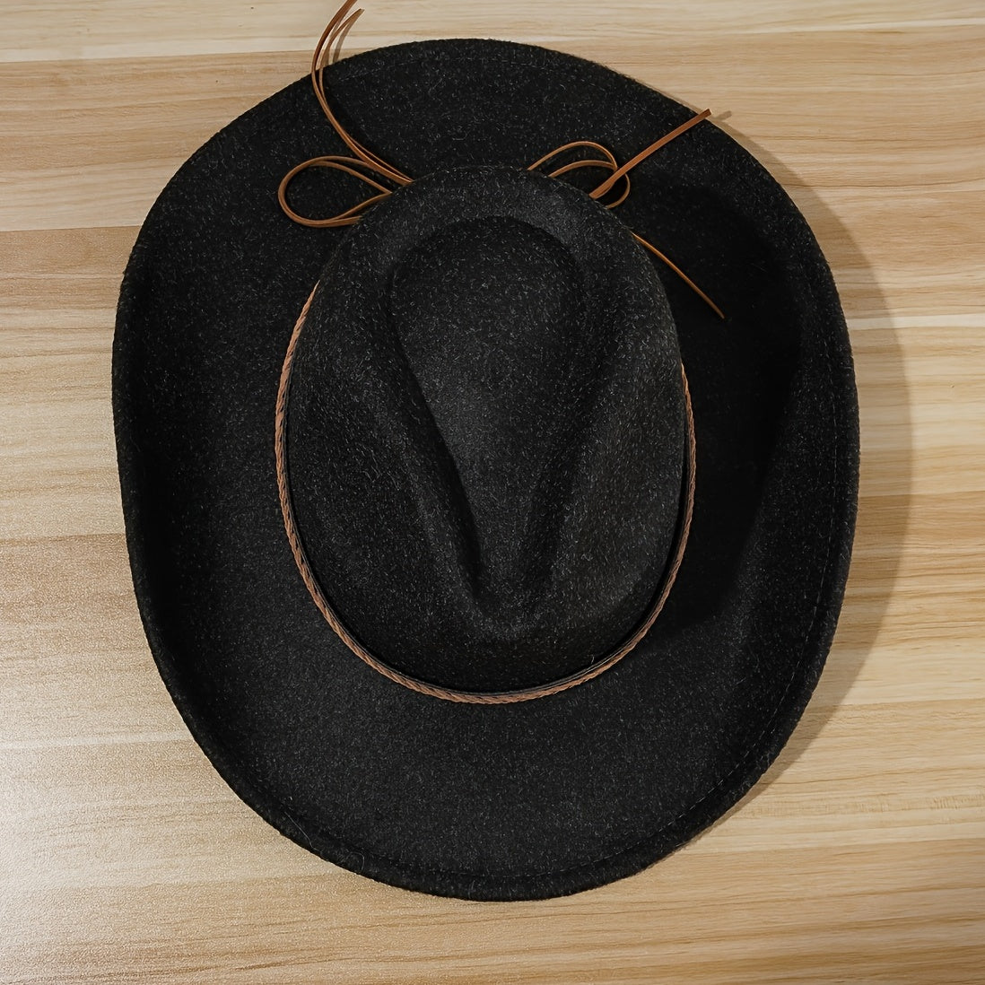Wide Brim Hat Autumn Winter Retro Jazz Cowboy Wool Felt Hat