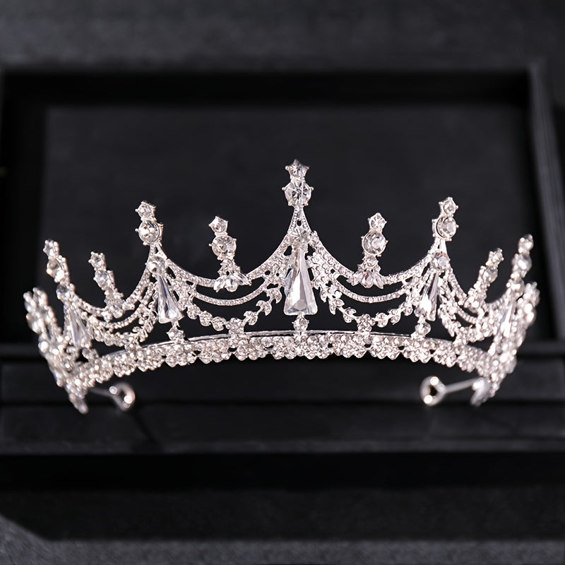 Rhinestone Princess Tiara Crystal Headbands Wedding Party