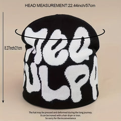 Y2K Hip Hop Candy Beanie Letter Jacquard Knit Hat