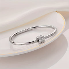 Titanium Steel Hand Jewelry Sparkling Rhinestone Energy Healing Bracelet